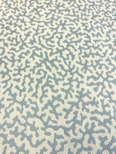 Load image into Gallery viewer, Designer Reversible Blue Cream Coral Pattern Upholstery Drapery Fabric STA 5063