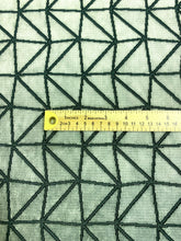 Load image into Gallery viewer, Arc Com Cutting Edge Herb #7 Forest Green Sage Geometric Cut Velvet Upholstery Fabric STA 5074