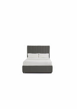 Load image into Gallery viewer, Wool Grey Cream Stripe Upholstery Fabric FB