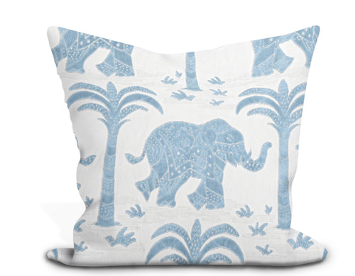 Thibaut Elephant Velvet Pillow