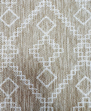 Load image into Gallery viewer, Brentano Woven Homestead Dove Tribal Geometric Performance Stain Resistant Beige White Indoor Outdoor Upholstery Fabric