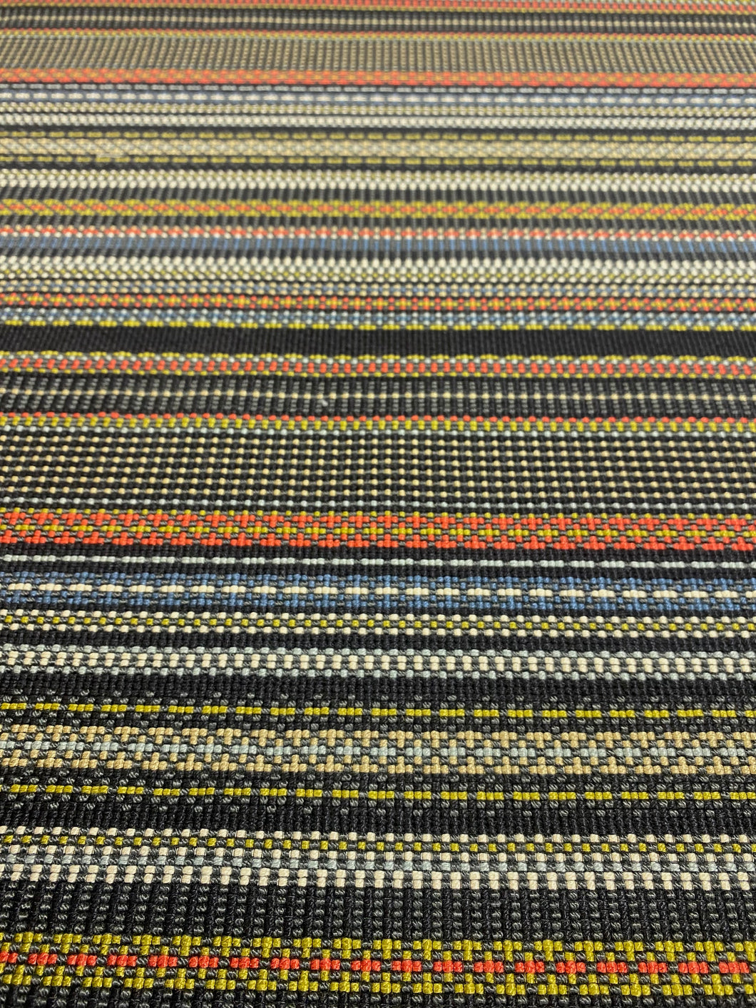 Paul Smith Point Maharam Slate Khaki Black Blue Red Green Stripe Upholstery Fabric STA 5050