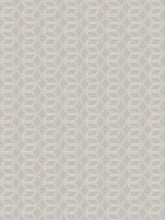 Load image into Gallery viewer, 118” Wide Semi Sheer White Buff Beige Abstract Geometric Drapery Fabric FB