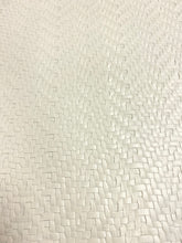 Load image into Gallery viewer, 1.5 Yard Designer Ivory Basketweave Faux Leather Upholstery Vinyl WHS 5087