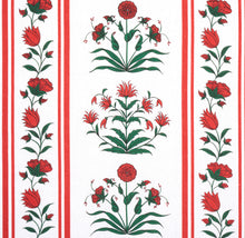 Load image into Gallery viewer, Pair of Custom Made Schumacher Royal Poppy Stripe Pillow Covers - Both Sides