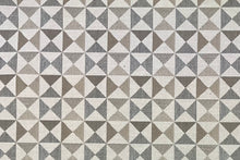 Load image into Gallery viewer, 1.75 Yard Sunbrella Array Dune Beige Grey Geometric Water Stain Resistant Upholstery Fabric