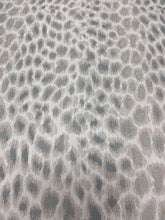Load image into Gallery viewer, Designer Water Stain Resistant Seafoam Green Aqua Ivory Beige Cheetah Upholstery Fabric