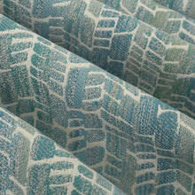 Load image into Gallery viewer, Bella Dura Indoor Outdoor Warmwinds Abstract Aqua Blue Teal Green Upholstery Drapery Fabric FB