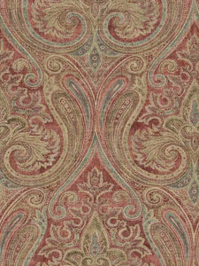 Cotton Linen Beige Blue Aqua Rose Pink Damask Upholstery Drapery Fabric FB