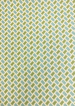 Load image into Gallery viewer, 2.5 Yards Brunschwig &amp; Fils New Briquetage Aqua Lime Cotton Indoor Outdoor Upholstery Fabric STA 6324