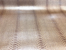 Load image into Gallery viewer, Designer Heavy Duty Caramel Brown Bronze Reptile Snake Faux Leather Upholstery Vinyl