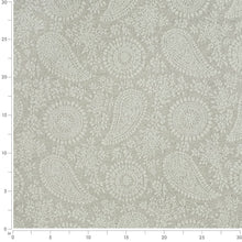 Load image into Gallery viewer, Stain Resistant Aqua Blue Grey Chenille Medallion Upholstery Drapery Fabric