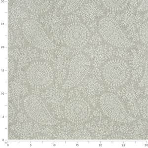 Stain Resistant Aqua Blue Grey Chenille Medallion Upholstery Drapery Fabric