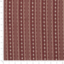 Load image into Gallery viewer, Heavy Duty Victorian Stripe Garnet Burgundy Red Upholstery Drapery Fabric