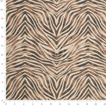 Load image into Gallery viewer, Heavy Duty Beige Brown Black Tiger Microfiber Animal Pattern Upholstery Fabric