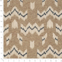 Load image into Gallery viewer, Heavy Duty Tan Beige Charcoal Grey Ethnic Geometric Upholstery Fabric