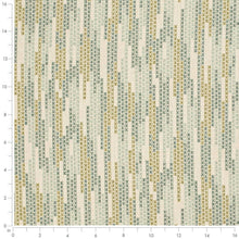 Load image into Gallery viewer, Stain Resistant Cream Teal Aqua Olive Green Abstract Upholstery Drapery Fabric