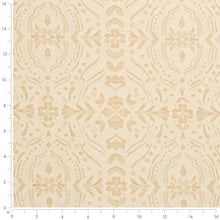 Load image into Gallery viewer, Heavy Duty Yellow Beige Damask Upholstery Fabric