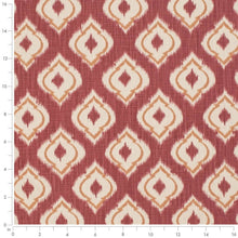 Load image into Gallery viewer, Rusty Red Mustard Gold Ivory Medallion Drapery Upholstery Fabric