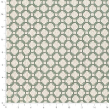 Load image into Gallery viewer, Stain Resistant Seafoam Green Cream Geometric Upholstery Drapery Fabric