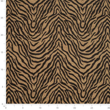Load image into Gallery viewer, Heavy Duty Mustard Gold Black Tiger Chenille Animal Pattern Upholstery Fabric