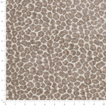 Load image into Gallery viewer, Heavy Duty Cream Grey Taupe Ocelot Chenille Animal Pattern Upholstery Fabric