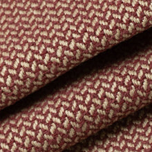 Load image into Gallery viewer, Taupe Rusty Red MCM Herringbone Tweed Upholstery Fabric