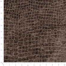 Load image into Gallery viewer, Heavy Duty Brown Alligator Reptile Chenille Animal Pattern Upholstery Fabric