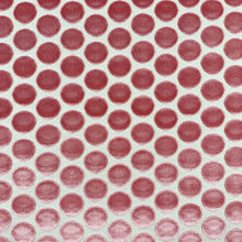 Load image into Gallery viewer, Pink Beige Dot Circle Geometric Cut Velvet Upholstery Fabric