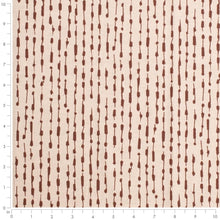 Load image into Gallery viewer, Heavy Duty Rusty Brown Cream Cotton Linen Ethnic Geometric Upholstery Fabric