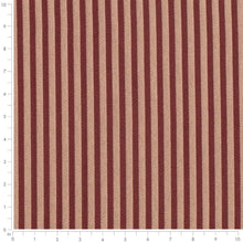 Load image into Gallery viewer, Heavy Duty Victorian Stripe Garnet Burgundy Red Upholstery Drapery Fabric