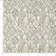 Load image into Gallery viewer, Heavy Duty Off White Black Ethnic Geometric Upholstery Fabric