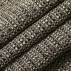 Black Charcoal Grey Silver MCM Tweed Upholstery Fabric