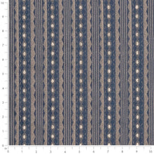 Load image into Gallery viewer, Heavy Duty Victorian Stripe Navy Blue Upholstery Drapery Fabric