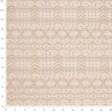 Load image into Gallery viewer, Heavy Duty Beige Cream Textured Ethnic Geometric Upholstery Fabric