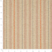 Load image into Gallery viewer, Heavy Duty Beige Orange Grey Red Stripe Polypropylene Ethnic Geometric Upholstery Fabric