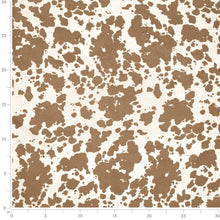 Load image into Gallery viewer, Heavy Duty Brown Cream Cow Print Microfiber Animal Pattern Upholstery Fabric