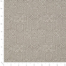 Load image into Gallery viewer, Heavy Duty Taupe Cream Ethnic Geometric Upholstery Fabric