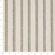 Load image into Gallery viewer, Heavy Duty Cream Charcoal Black Stripe Ethnic Geometric Upholstery Fabric