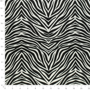 Heavy Duty Black Off White Tiger Microfiber Animal Pattern Upholstery Fabric