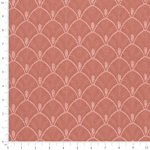 Load image into Gallery viewer, Heavy Duty Art Deco Fan Dusty Rose Upholstery Drapery Fabric