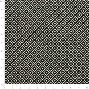 Black Off White Geometric Diamond Upholstery Fabric