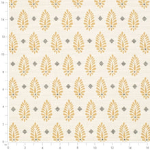 Load image into Gallery viewer, Heavy Duty Beige Mustard Grey Leaf Upholstery Fabric