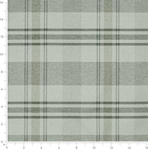 Stain Resistant Sage Green Olive Tartan Plaid Upholstery Drapery Fabric