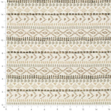 Load image into Gallery viewer, Heavy Duty Cream Mustard Taupe Brown Ethnic Geometric Upholstery Fabric