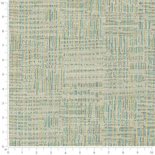 Load image into Gallery viewer, Stain Resistant Grey Cream Green Teal Abstract Upholstery Drapery Fabric