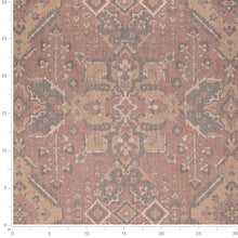 Load image into Gallery viewer, Heavy Duty Muted Red Brown Mustard Grey Ikat Ethnic Geometric Upholstery Fabric