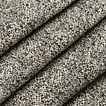 Load image into Gallery viewer, Black Beige Cream MCM Tweed Upholstery Fabric