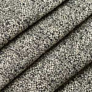 Black Beige Cream MCM Tweed Upholstery Fabric