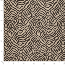 Load image into Gallery viewer, Heavy Duty Beige Black Tiger Chenille Animal Pattern Upholstery Fabric